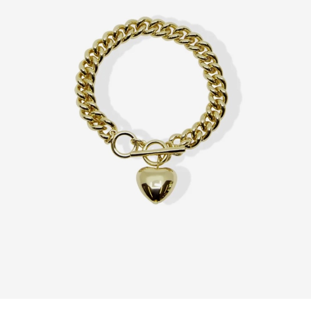 NWT Argentino Vivo The Gold Amour Cuban Link Bracelet